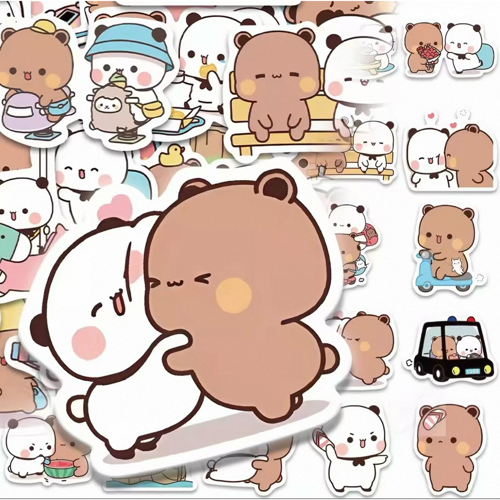 (พร้อมส่งจากไทย🇹🇭) 80แผ่น สติ๊กเกอร์ลาย Bubu & Dudu (ขนาดประมาน 4x4cm) สุดน่ารัก