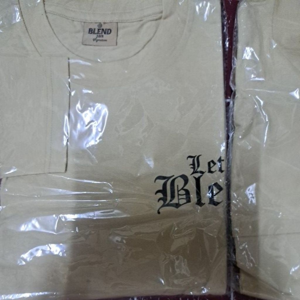 ใหม่💯แท้💯มีซีล💯เสื้อยืดแขนยาวFree size รุ่น  Let's BLEND Signature  สีเหลืองทองอ่อน จากShop BLEND285,เหลือ3ตัวสุดท้าย