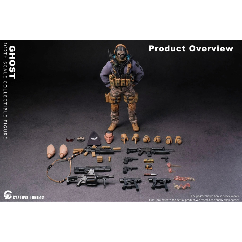【Pre-Order】 Action Figure 1/12 CY7 Toys – Ghost 💀