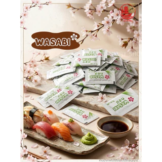 วาซาบิ ซากุระ 3 กรัม (แพค 200 ซอง)🌸🌸 Wasabi Paste Sakura Brand เผ็ดฉุน หอมอร่อย ฉีกซองสะดวก ใช้งานง่าย 🔥สินค้าขายดี🔥