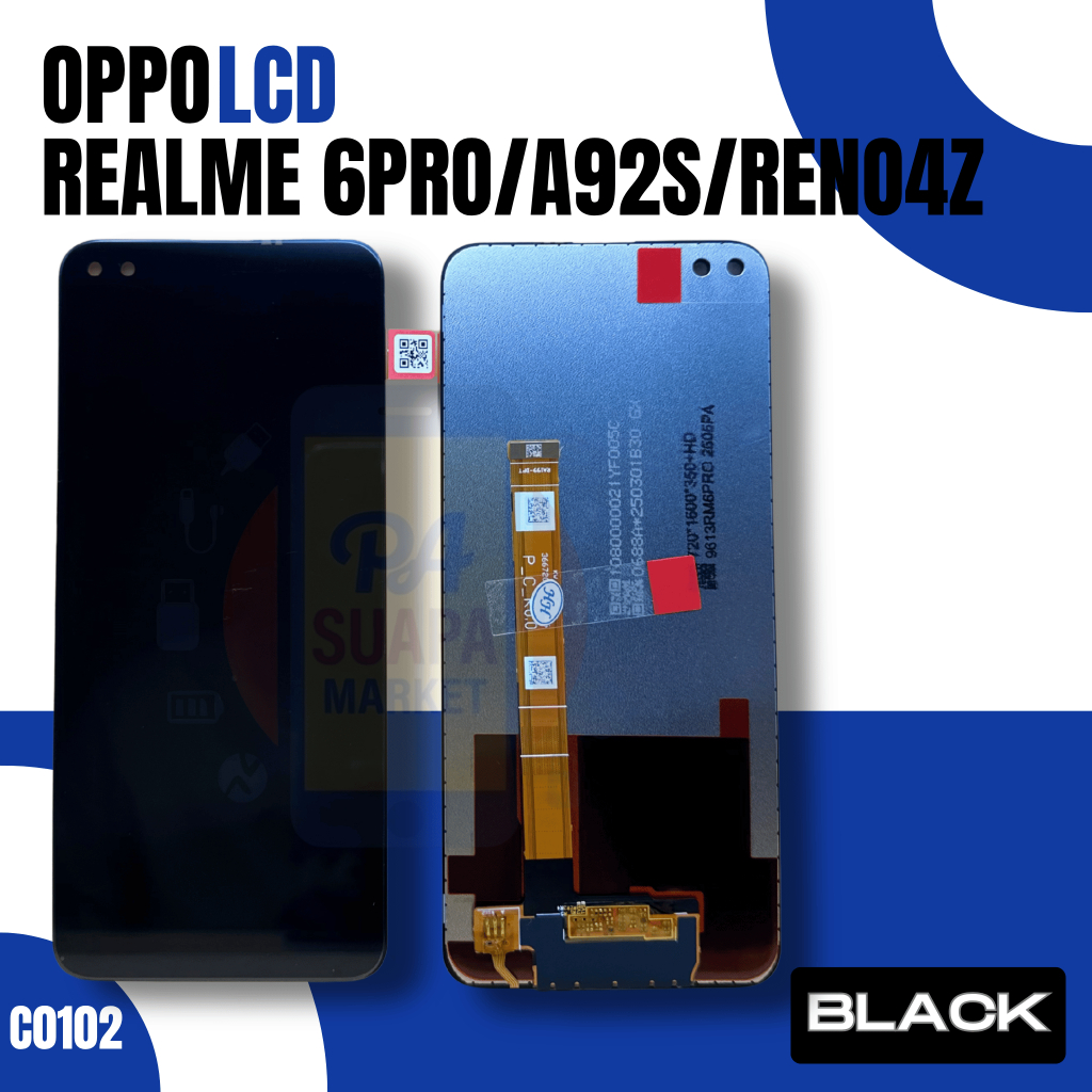 LCD Screen for OPPO realme 6Pro/A92s/Reno4z (BLACK)