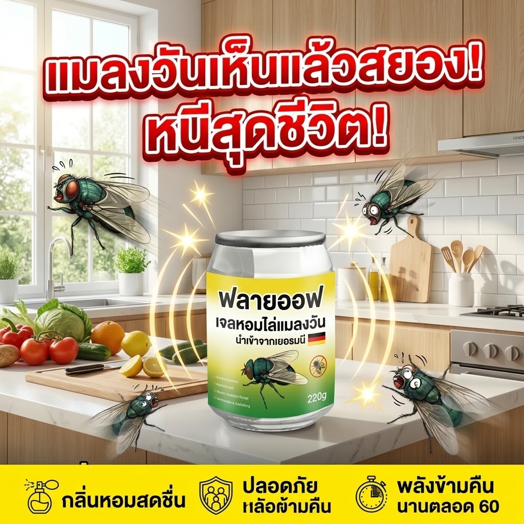 🚫กำจัดแมลงวัน ได้ผลถึง 99.9% ไล่แมลงวัน ไล่แมลงหวี่ กำจัดแมลงวัน ล่อแมลงวันทอง ไม่มีสารเคมีอันตราย ปลอดภัยต่อคนและสัตว์