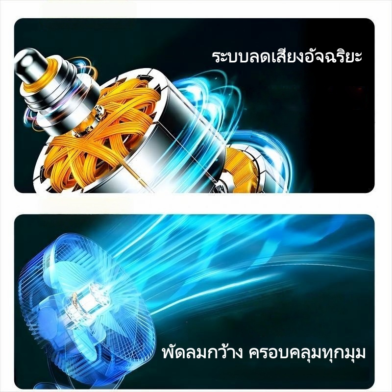 พัดลมหนีบมัลติฟังก์ชัน ชาร์จ USB แบตอึดยาวนาน ลมแรงสุดๆ เสียงเงียบสนิท 3IN1 ใช้งานได้ทุกที่ ราคา ถูกที่สุด ดีลบีเคเค แกลเลอรีภาพที่ 8
