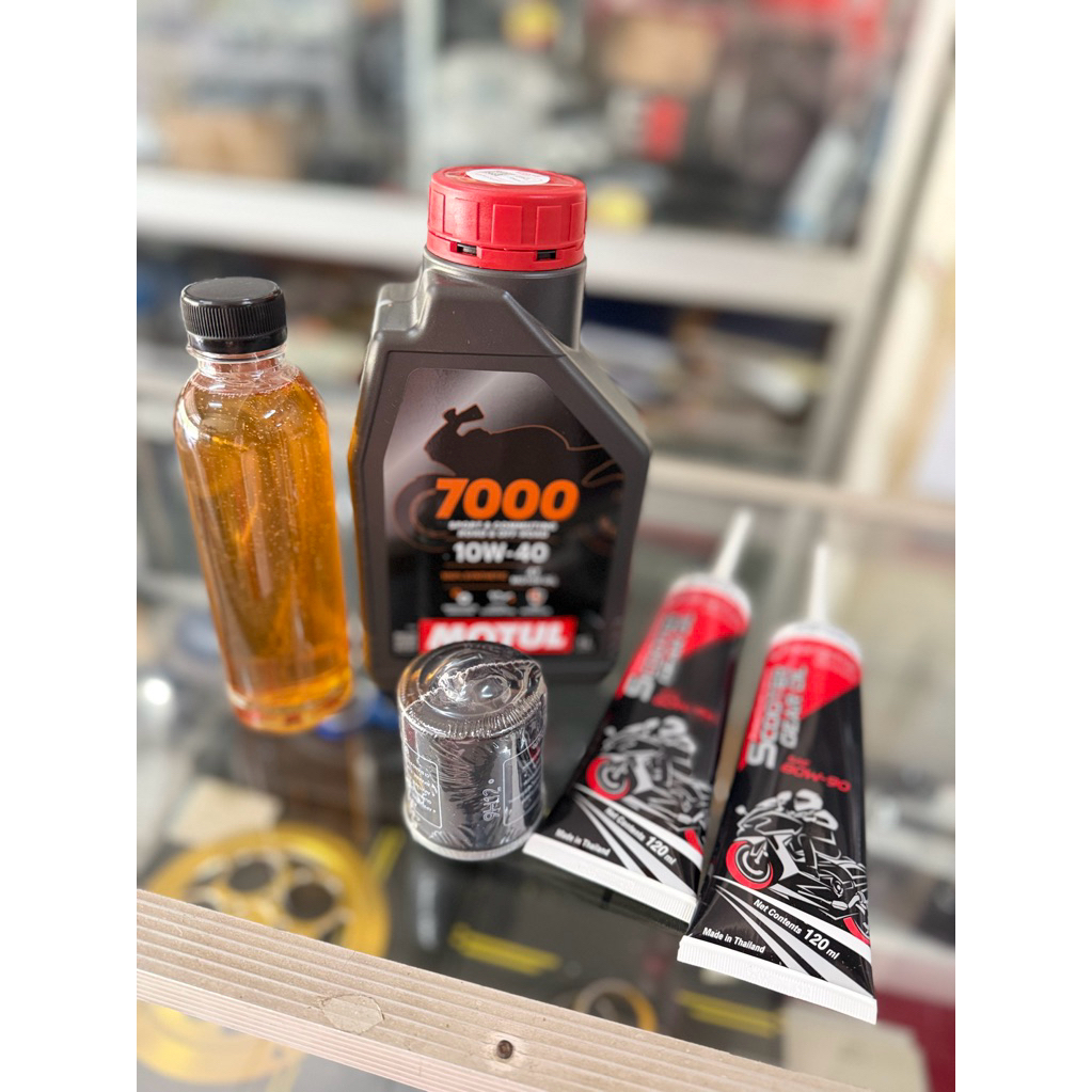ชุดน้ำมันเครื่องสำหรับnewvespa(ทุกรุ่น)Motul7000 แท้