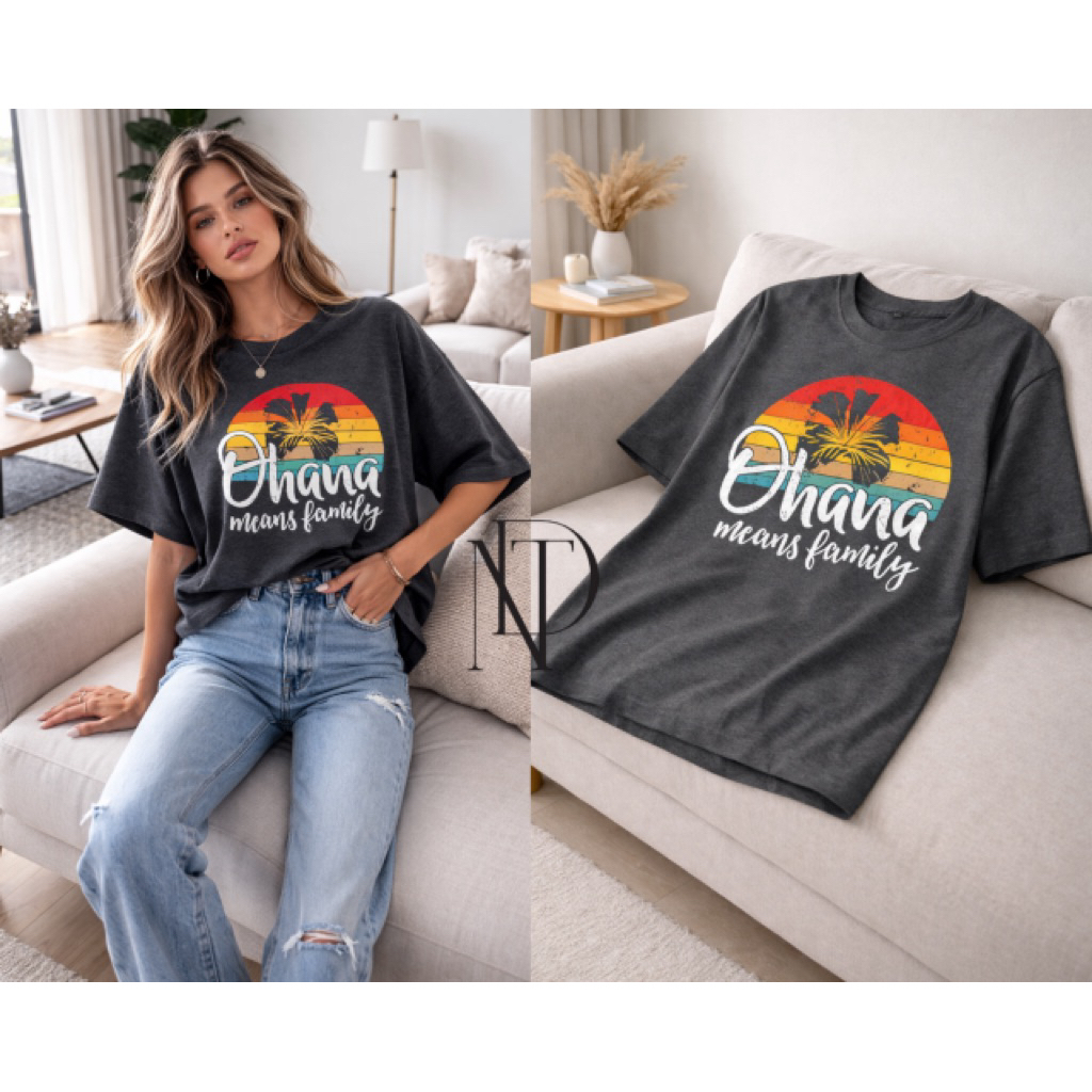 TS03: เสื้อยืดลาย Ohana Means Family