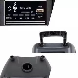 ลำโพงคาราโอเกะ GTS-2385 8 นิ้ว บลูทูธ เสียงดัง เบสแน่น แถมฟรีไมค์คู่ ลำโพงปาร์ตี้