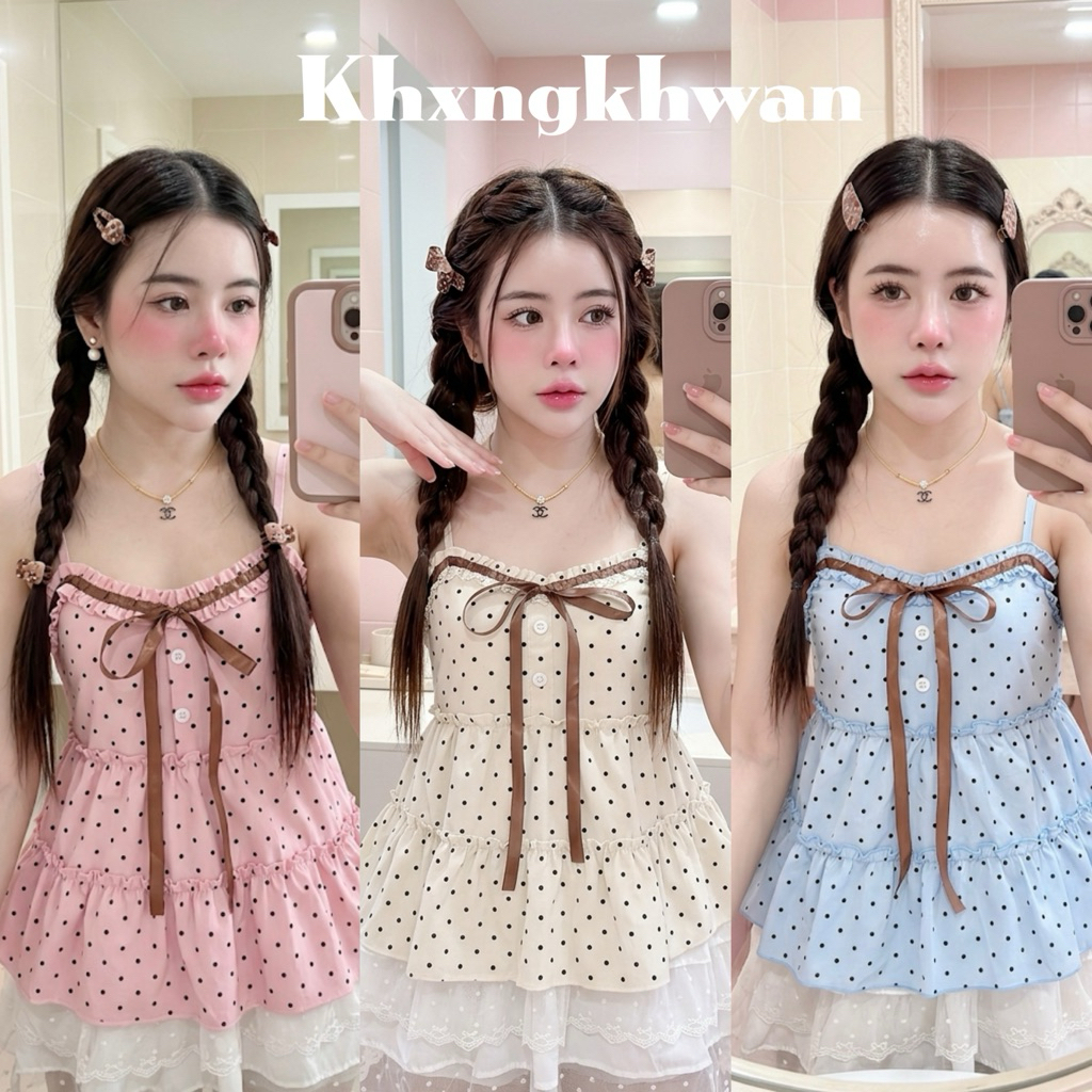 k.เสื้อสไตล์คาเฟ่น่ารักๆ รุ่นโบว์