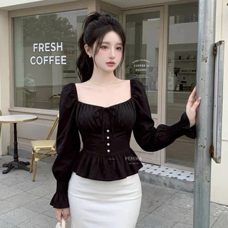 F01🍒 [มีไซส์ใหญ่ อก 34-62] S-XXXXXL เสื้อคอเหลี่ยมสาวอวบทรงคอร์เซ็ต สวยสับฉบับตัวแม่ ใส่แล้วมีเอว อกใหญ่แค่ไหนก็เอาอยู่
