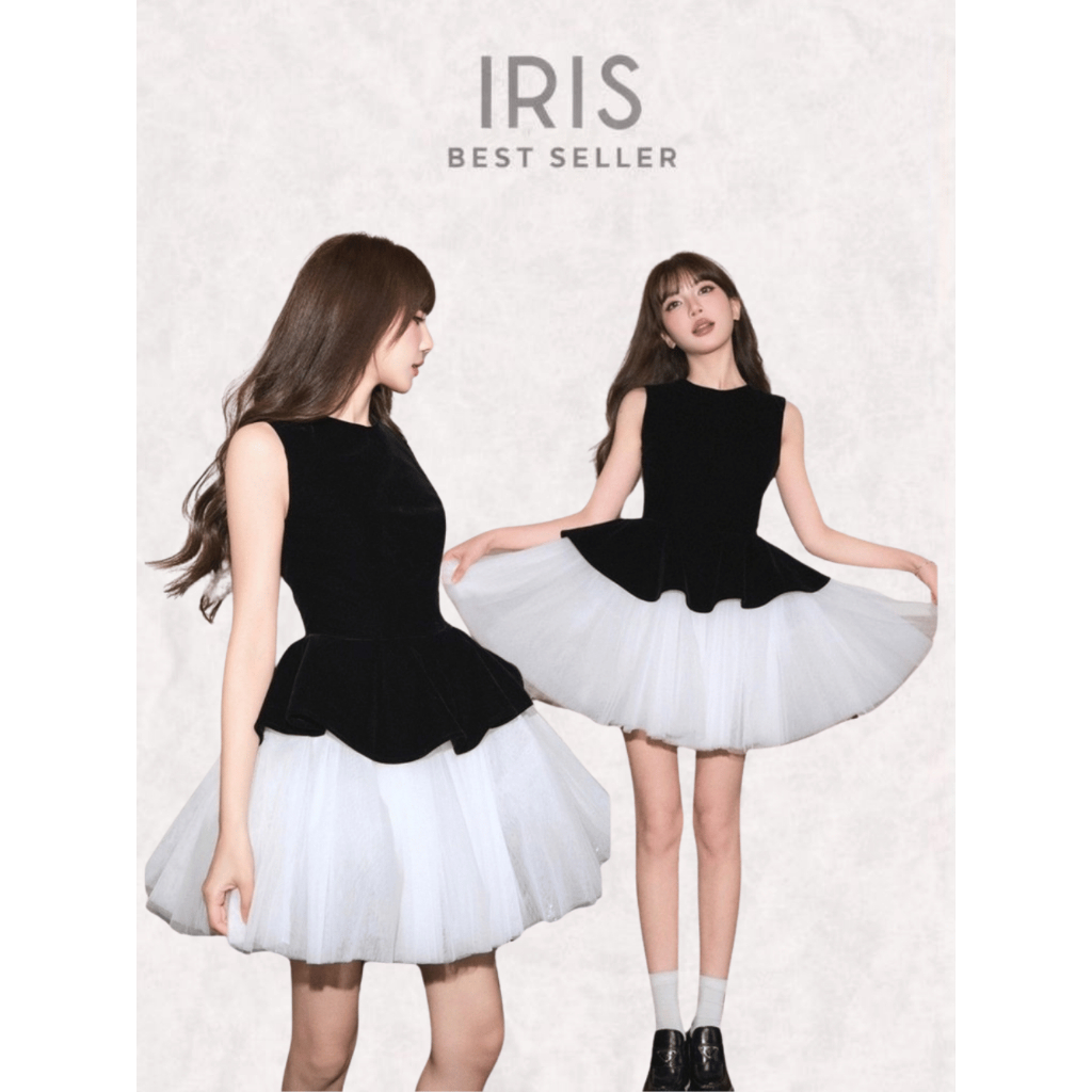 สินค้าลิขสิทธิ์แท้ IRIS BOUTIQUE ID2025010301 Balet dream dress ชุดเดรส เรียบหรูดูดี ใส่ออกงาน เนื้อผ้าดี