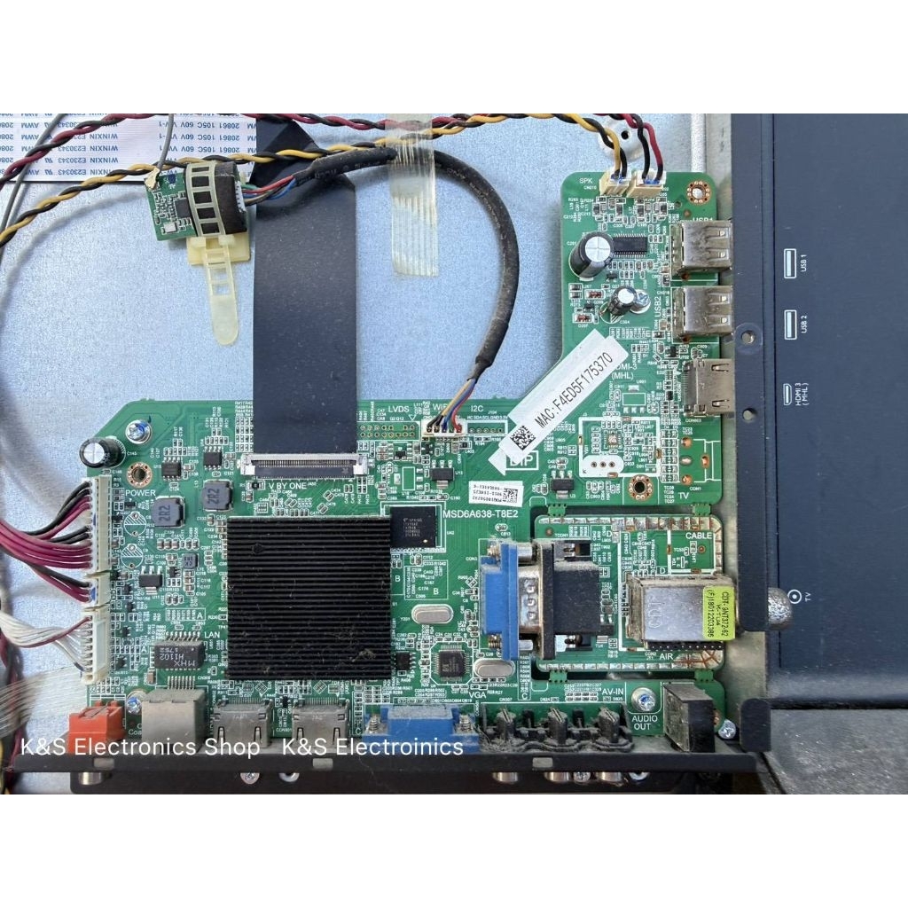 MainBoard PHILIPS รุ่น 55PUT6002S/67 พาร์ท MSD6A638-T8E2 อะไหล่แท้/ของถอดมือสอง รับประกันสินค้า 30 ว