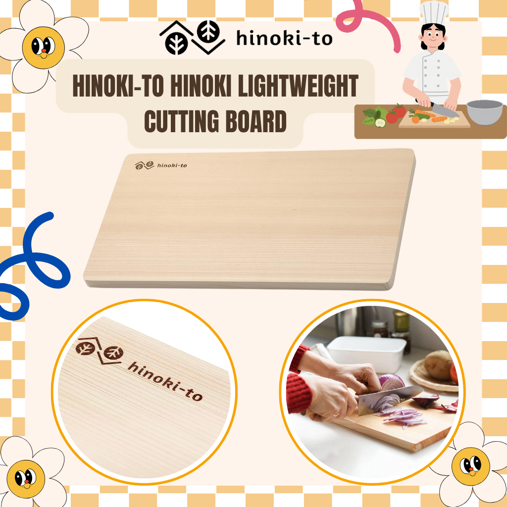 Hinoki-To Tokonou Hinoki Lightweight Wooden Cutting Board - Japanese Made (with Stand)