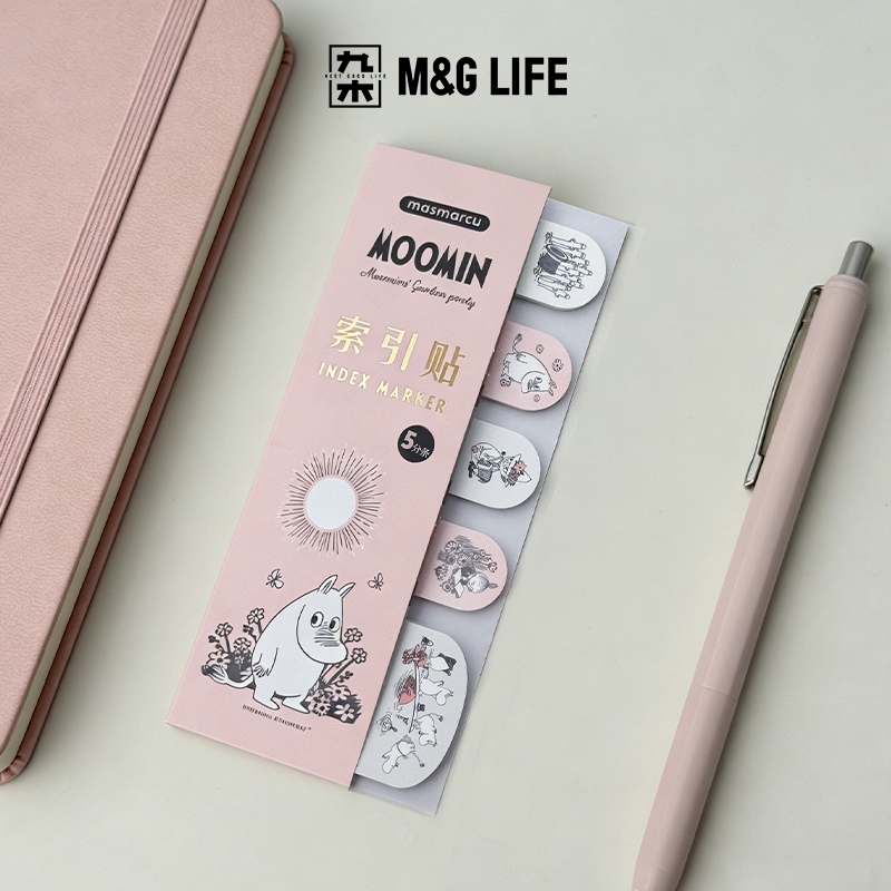 M&G Life x Moomin Index Tabs แถบดัชนี สติกเกอร์การ์ตูนน่ารักสำหรับตกแต่งสมุดวางแผนและบันทึกช่วยจำแบบ DIY