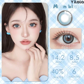 （COD）คอนแทคเลนส์ Yilala สีม่วง/น้ำเงินจำนวนมาก เส้นผ่านศูนย์กลาง 14.0~14.5 มม