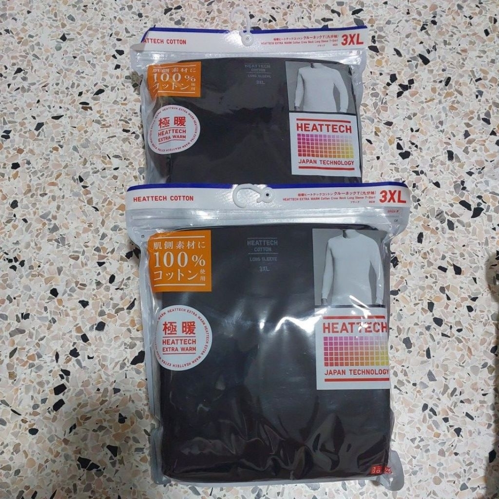 Uniqlo heattech extra warm สำหรับผู้ชาย มือ1จาก shop japan มีSize 3XL สีดำ