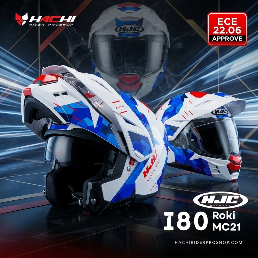 หมวกกันน็อคเปิดคาง HJC รุ่น i80 ทรงแอดเวนเจอร์ สำหรับสายทัวร์ริ่ง รวมทุกสีทุกลาย thumbnail 3