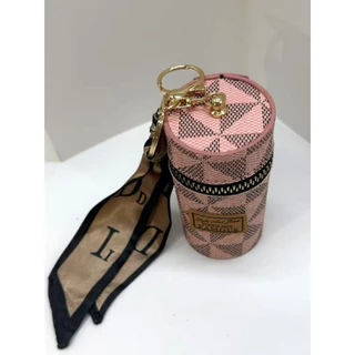 (B-2904)🔥พร้อมส่ง กระเป๋าสไตล์เกาหลี กระเป๋าใส่เหรียญ, มินิ, แบบพกพา, พวงกุญแจดอกไม้, กระบอก