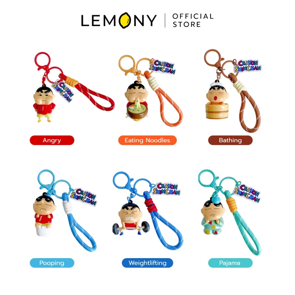 LEMONY พวงกุญแจชินจัง ซีรีส์ Wrist Strap Charm Crayon Shin-Chan Collection