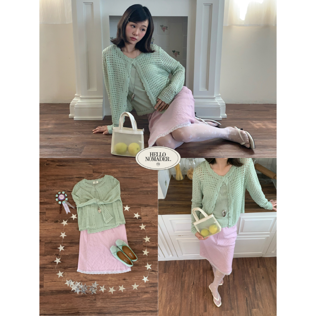 NOMADE.& พร้อมส่ง Doll Muse Set {เสื้อสายเดี่ยว+คาร์ดิแกน}