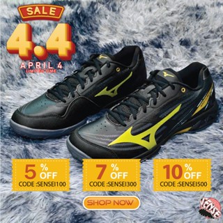 🌈✨.ใส่โค้ดSENSEI300ลด10%🌈✨รองเท้าสีดำWAVE CLAW4 อินดอร์/แบดม…