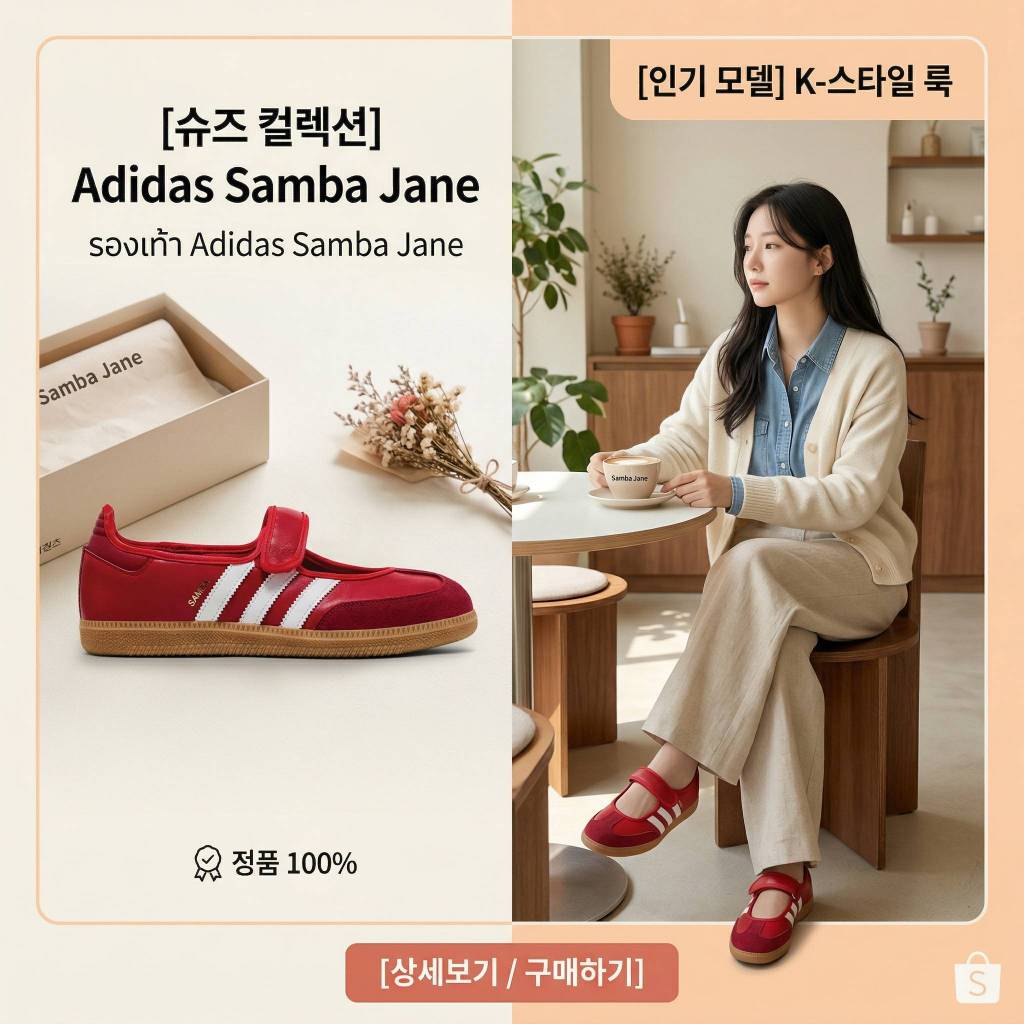 adidas ไลฟ์สไตล์ รองเท้า Samba Jane ผู้หญิง สีขาว JQ6446