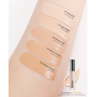 CHO-SEAMLESS MELT-FIT CONCEALER คอนซีลเลอร์สนิทผิว เนื้อบางเบา ไม่แห้ง เกลี่ยง่าย ไม่ตกร่อง ขนาด 5g.