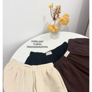 funnybunny - กางเกงผ้าด๊อบบี้ รุ่น Dobby pant กางเกงผ้าฝ้ายลายฉลุ ใส่สบายระบายอากาศได้ดี detail มีกระเป๋าสองข้าง