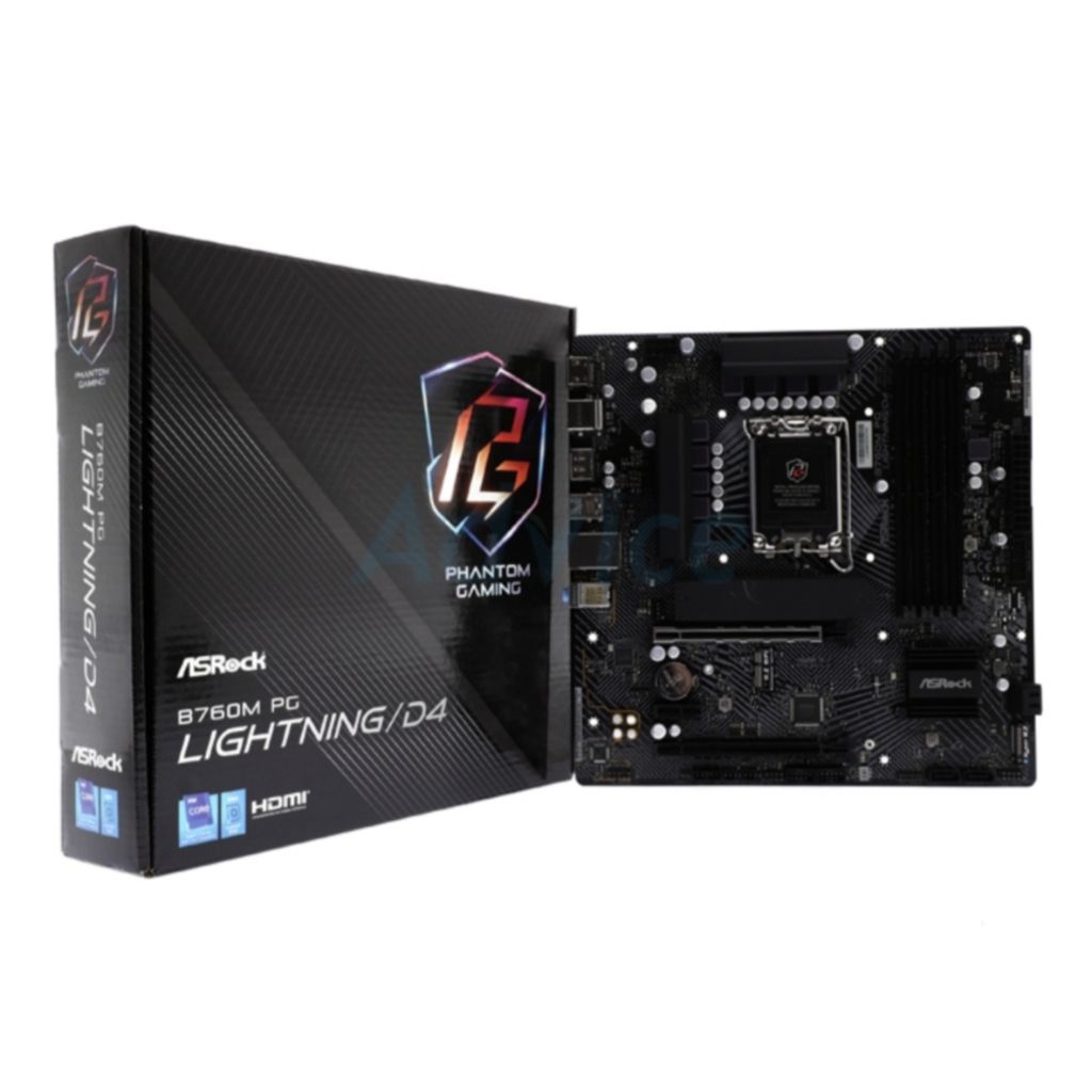 มือ1 LGA 1700 ASRock B760M PG Lightning D4 motherboard