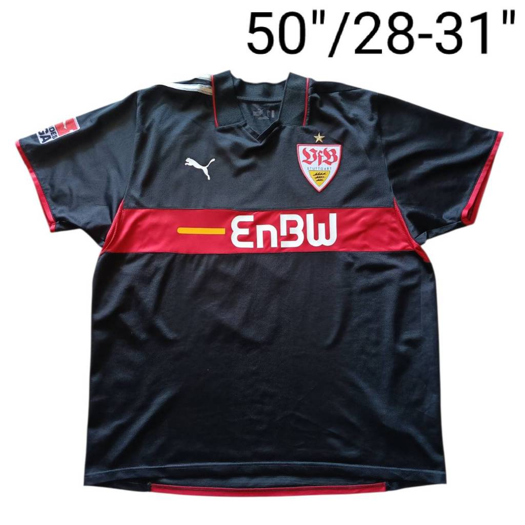 เสื้อบอลแท้ ทีม VfB Stuttgart เหย้า ปี 2008-10 มือสองมีตำหนิภาพสุดท้าย วัดหน้าผ้าอก 50"ยาว 28-31"
