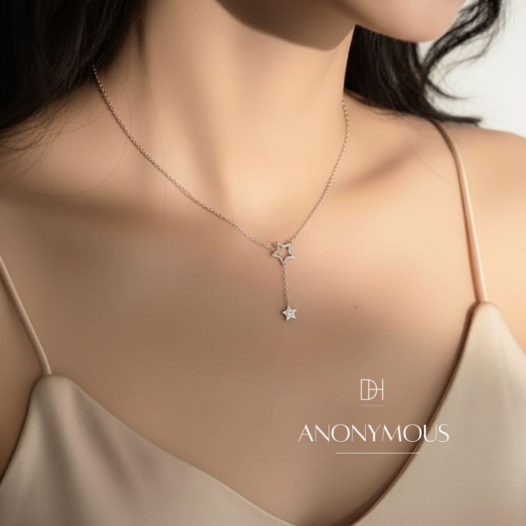 DH สร้อยคอเงิน Anonymous สร้อยคอเงิน สร้อยคอแฟชั่น สร้อยคอเพชร สร้อยเงินแท้ จี้สร้อยคอ สร้อยคอนำโชค
