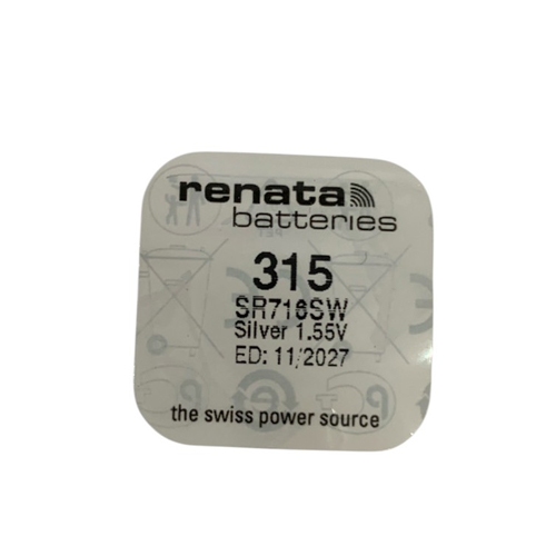 ถ่านกระดุม Renata SR716,SR716SW / 315 แบ่งจำนวน 1ก้อน,5ก้อน
