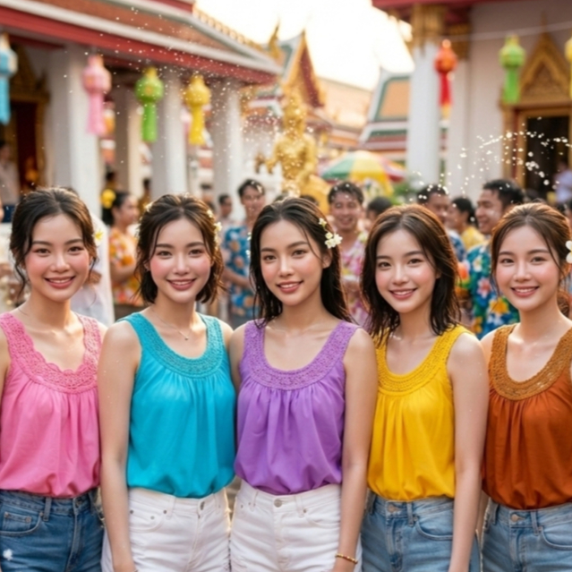 เสื้อคอกระเช้าผู้ใหญ่ ผ้าคอตตอล (แบบถัก)