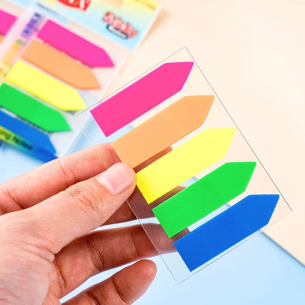 Index Sticker สติกเกอร์โน๊ต สีไฮไลท์ แบบพลาสติก ( Set 5 สี / สีละ 20 แผ่น ) ติดขั้นหน้ากระดาษ สีสันสดใส ส่งจากไทย!!! ราคา ถูกที่สุด ดีลบีเคเค แกลเลอรีภาพที่ 6