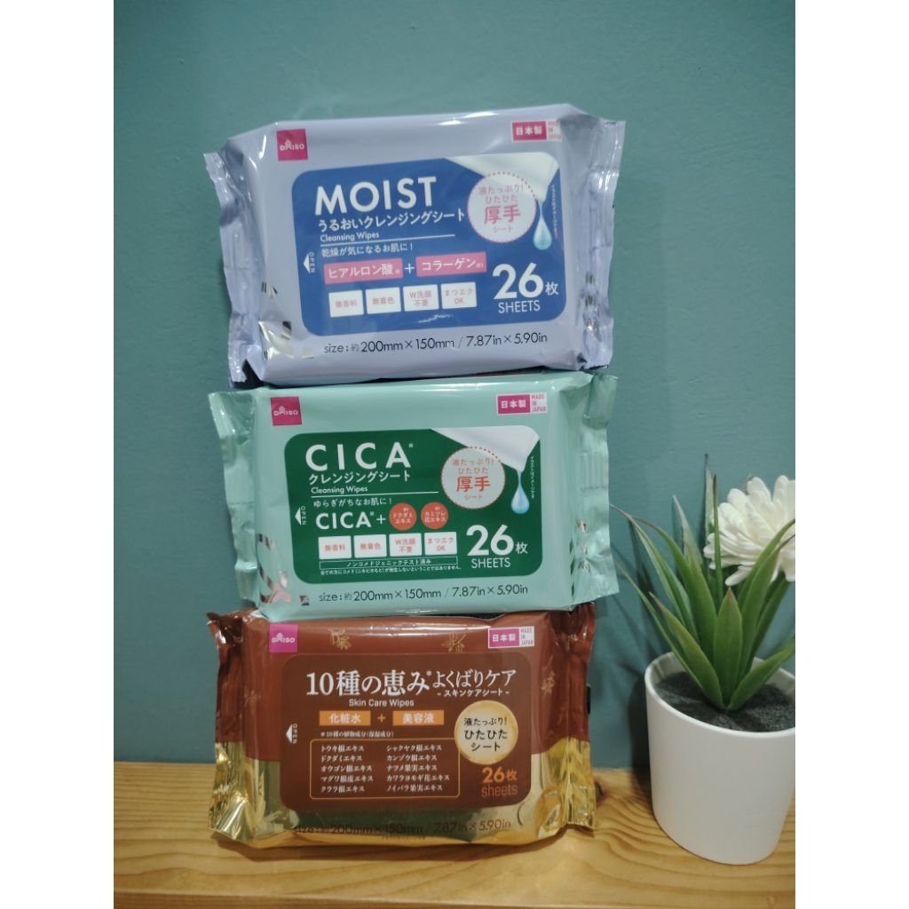 Daiso Cleansing Wipes / Skin Care Wipes (26 แผ่น)