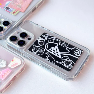 พร้อมส่ง T6S214 DIY CASE เคสถอดฝาหลัง มาแต่งเคสกัน🎨 เคสใสใส่บัตร เคสใส่รูป เปิดฝาหลัง เคสไอโฟน For iPhone13-17P,17Promax