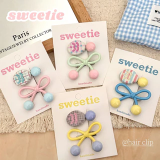 Cute 488 กิ๊บติดผม กิ๊บหนีบผมโบว์ปลา 2 ชิ้น / แพ็ค