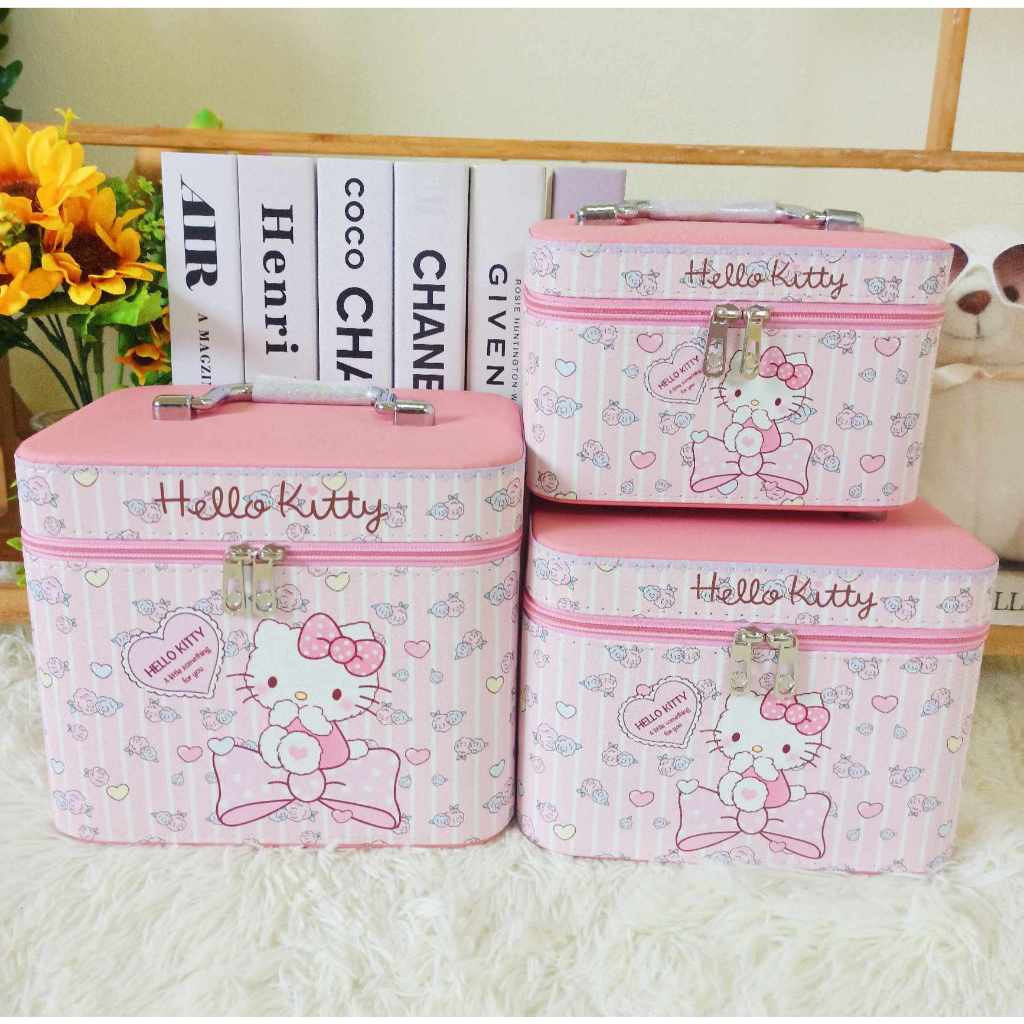 🎉พร้อมส่งในไทย!!! กระเป๋าเครื่องสำอางค์ Sario Sanrio ซาริโอ้ ซานริโอ้ คิตตี้ มายเมโลดี้ ใบใหญ่จุของได้เยอะมากๆ ลายแบรนด์