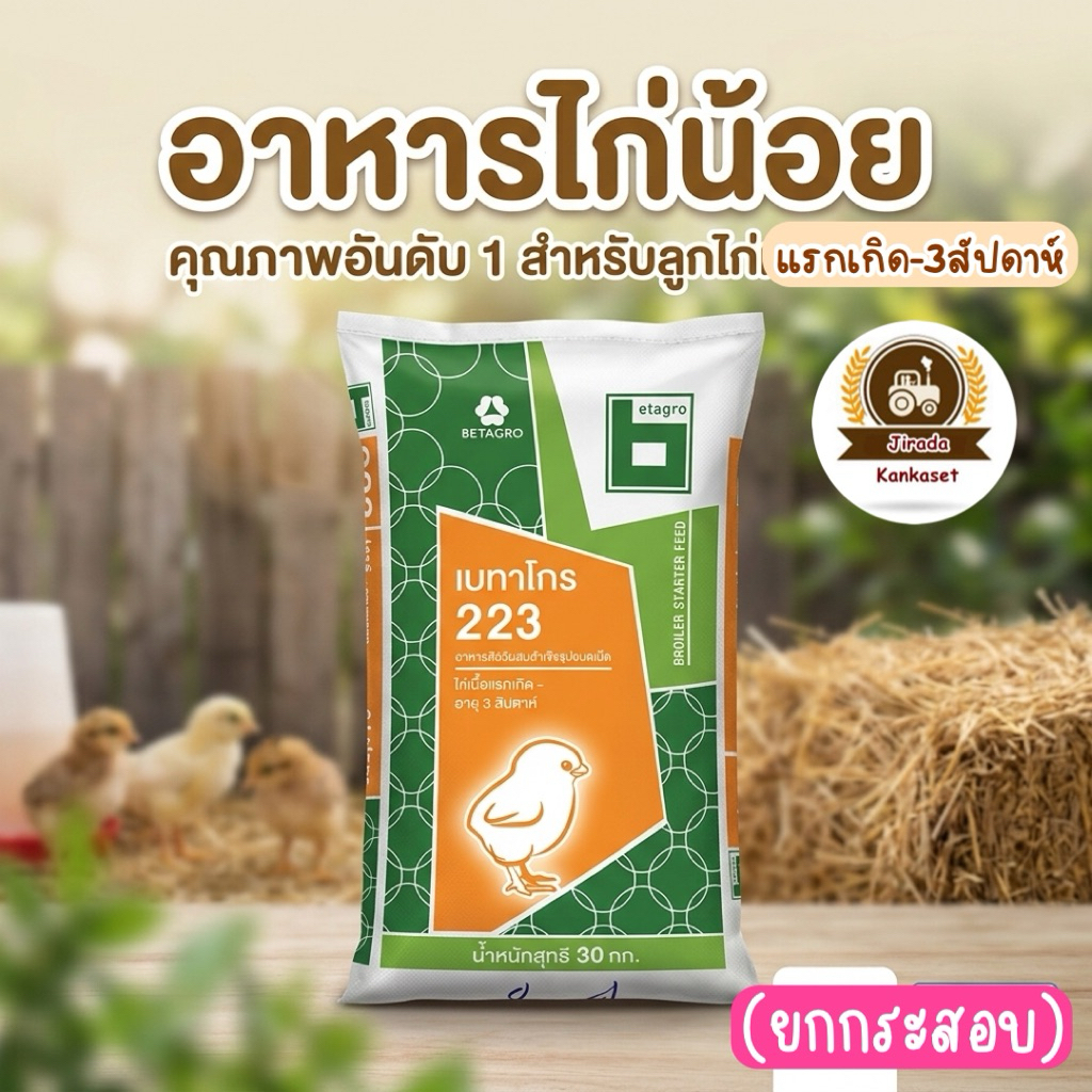 (ยกกระสอบ)ไก่น้อย 223 เบทาโกร30กระสอบ