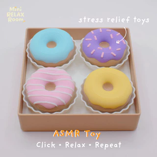 ของเล่นคลายเครียด ASMR โดนัทสุดน่ารัก กดเพลิน 4 สี ASMR Toy ของขวัญยอดฮิต