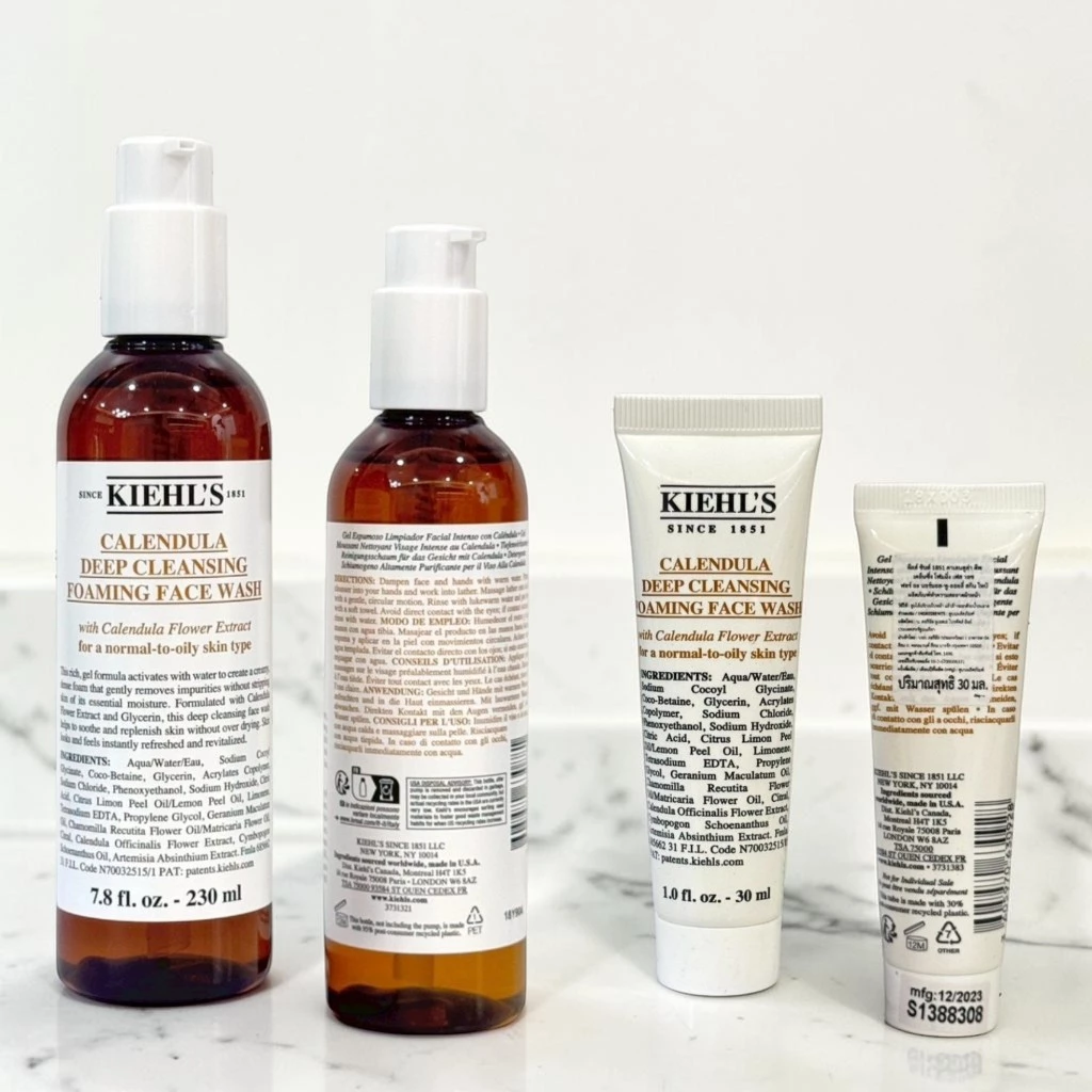 Kiehl's Calendula Deep Cleansing Foaming Face Wash เป็นเจลล้างหน้าสูตรอ่อนโยน มีสูตรและขนาดให้เลือก