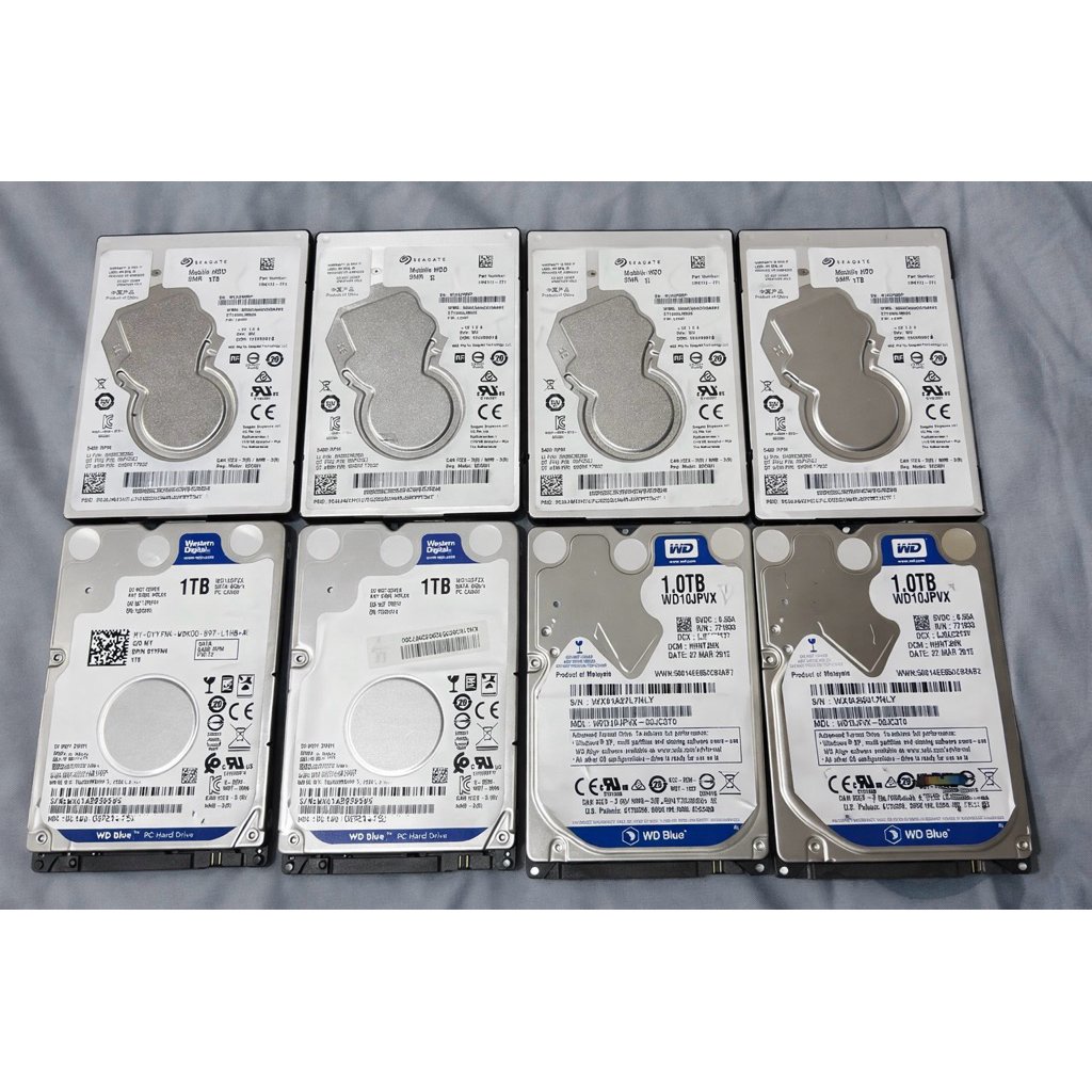 HDD 1TB มือสอง 2.5” Notebook / Laptop Harddisk SATA WD / Seagate สภาพดี เทสต์แล้ว 100%