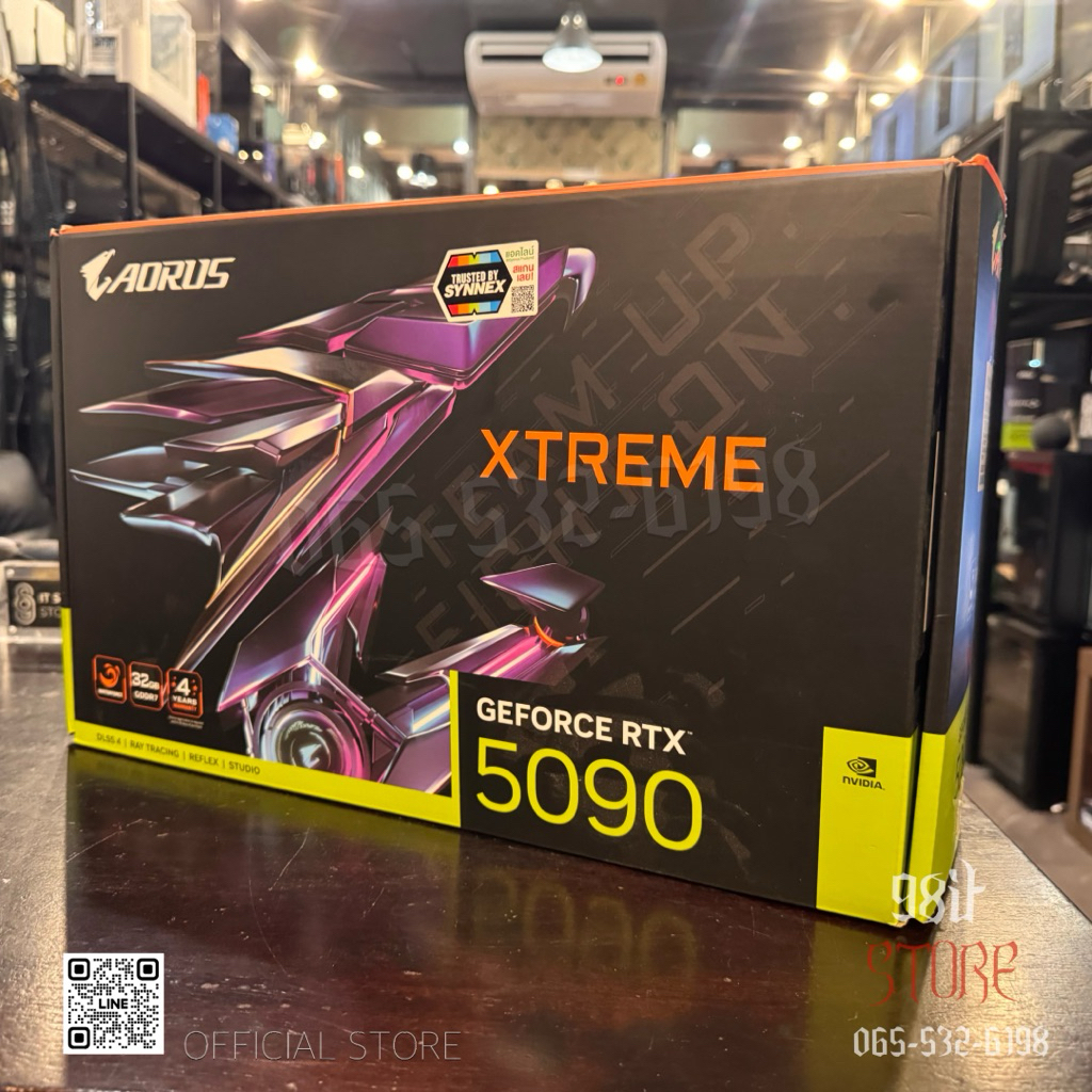 🎮 VGA (การ์ดแสดงผล) GIGABYTE AORUS GEFORCE RTX 5090 XTREME WATERFORCE 32G - 32GB GDDR7 🎮