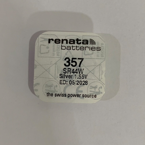 ถ่านกระดุม Renata 357 หรือ SR44W,SR44  แบ่งจำหน่าย  1เม็ด,5เม็ด