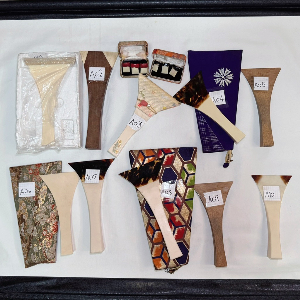 ไม้ดีดซามิเซง บาฉิ shamisen bachi และ สวมนิ้วดีดโคโตะ Koto Tsume Ocarina มือสองจากญี่ปุ่น