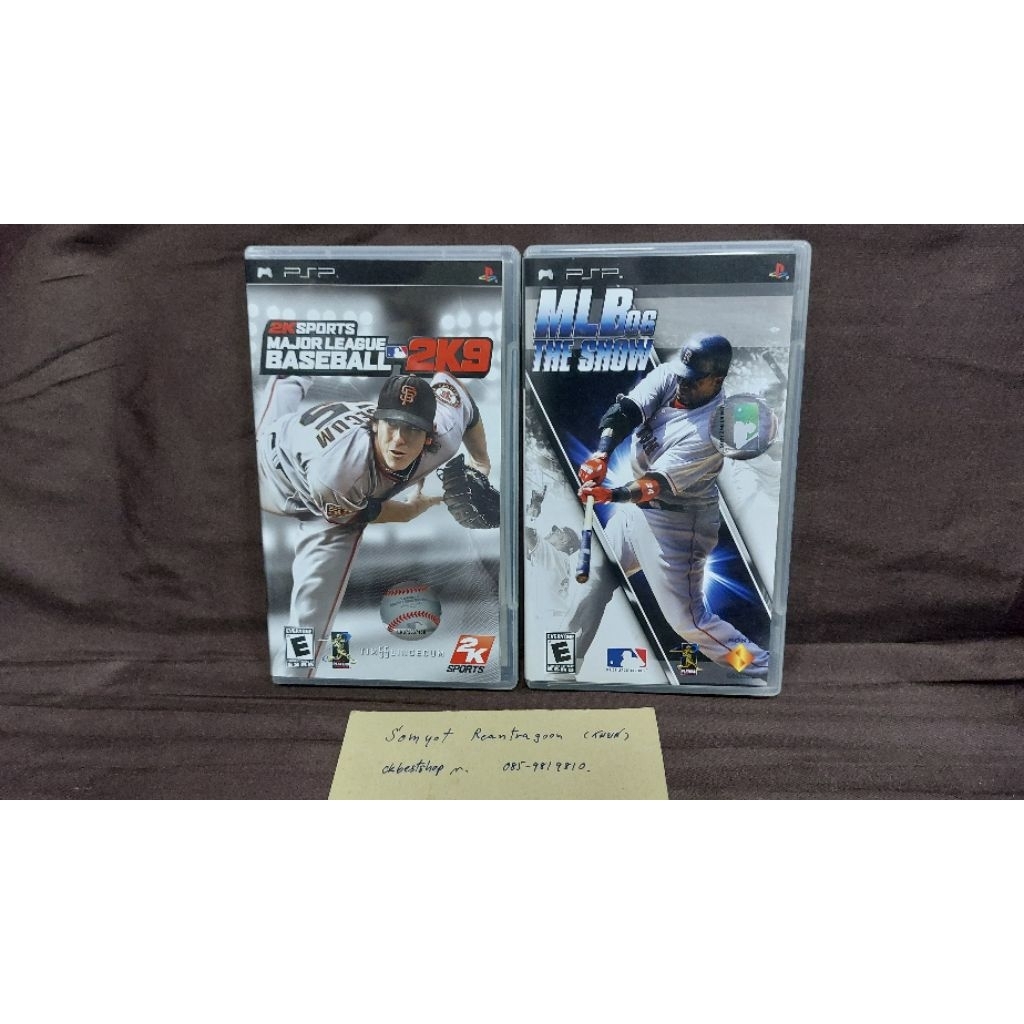 ตลับเกม psp mlb06 the show +major league baseball 2k9  มือสอง