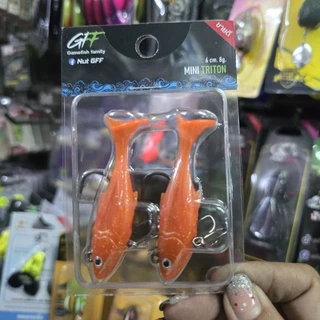ปลายางไททั้นมินิแพ็คคู่ขนาด6cm.8gมีสีล้วนและหางสี