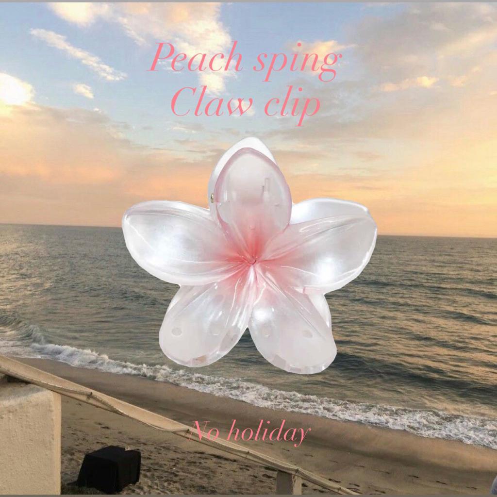 (🍑สีพีชเข้าแล้วนะคะ)🌴🥤🍒จัดส่งเร็ว1-2วัน🍉🍒Hair clips กิ๊บติดผม 🏖️🍒⛱️🌴Acrylic Summer beach🐳 ดอกไม้ลีลาวดี🌼