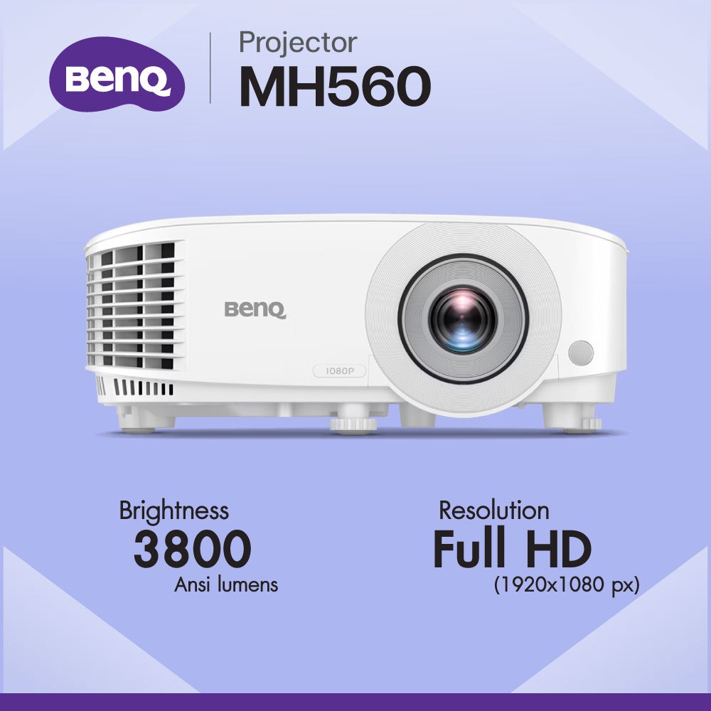 Projector BenQ MH560__(Full HD / 3800 ANSI Lumens) Meeting Room Projector For Presentation