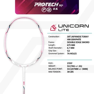 Protech Magic Unicorn, Magic Unicorn Lite Badminton Racket 100% Original