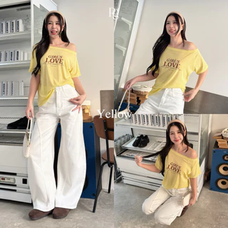 RICHYGIRL | Lena Top เสื้อปาดไหล่ผ้าสลาฟ ซีทรู ใส่สบายระบายอากาศได้ดี เสื้อสงกรานต์