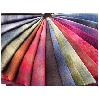 ผ้าทอสีเหลือบเนื้อดีมาก ผ้าทำกระเป๋าสไตร์ญี่ปุ่น ผ้าทำงานDiy(สีเหลือบ สีพื้น)